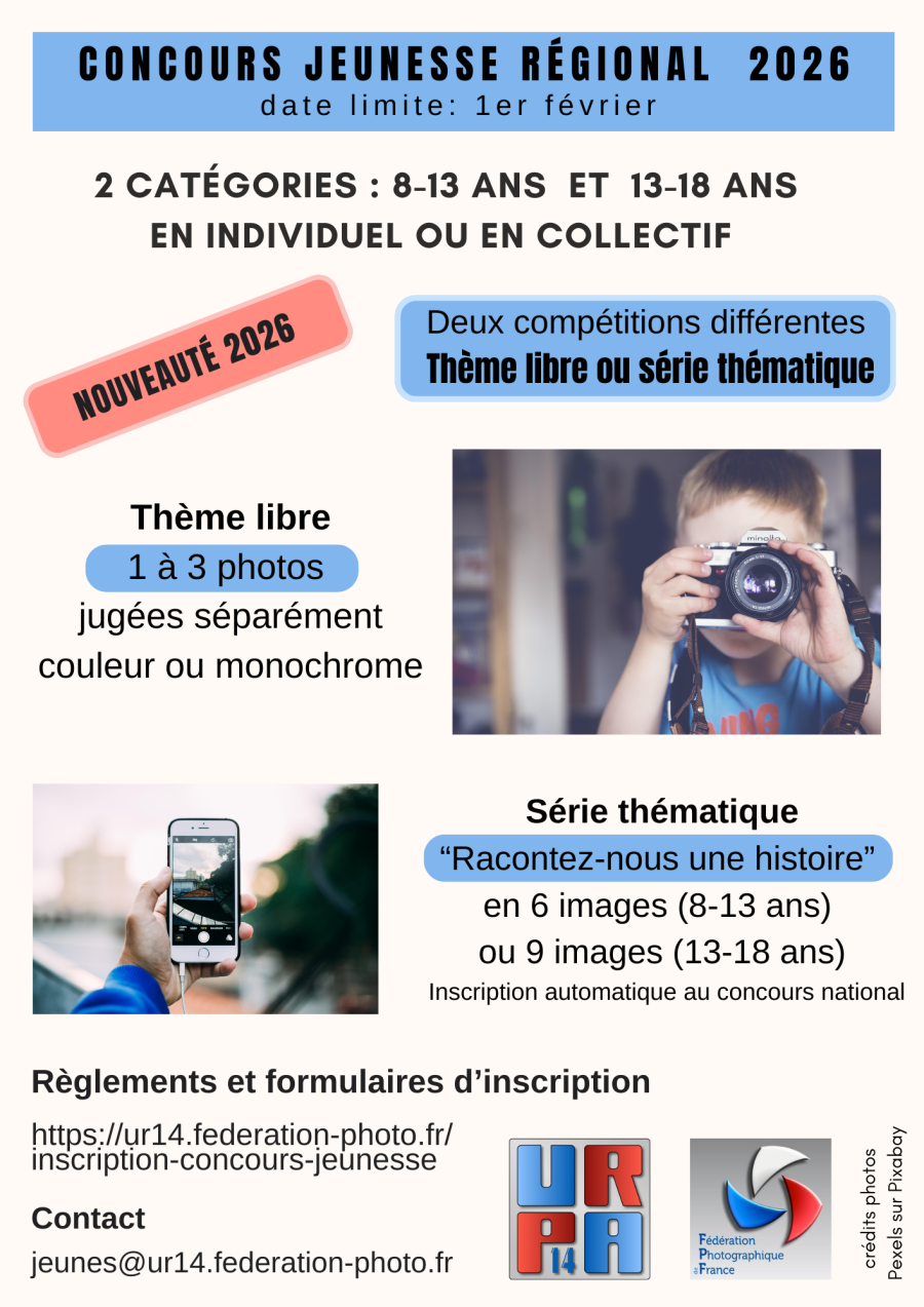 Jeunes Photographes,  le concours régional est ouvert...