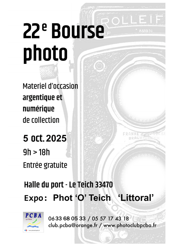 Le PCBA organise la 22e Bourse Photo du Teich